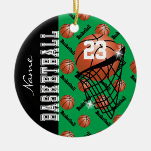 Adorno De Cerámica Personalizar el baloncesto verde