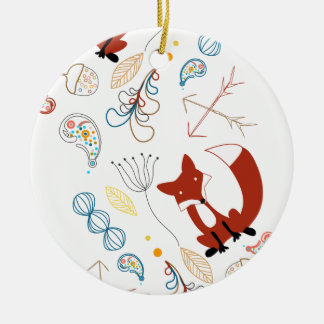 Adorno De Cerámica Personalizar el modelo moderno de Fox Woodland
