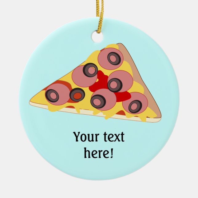 Adorno De Cerámica Personalizar este gráfico de Pizza Slice (Frente)