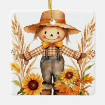 Personalizar Los Deseos De Otoño Escarecrow Y Sunf