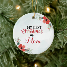 Adorno De Cerámica Personalizar Mi Primera Navidad Como Mamá