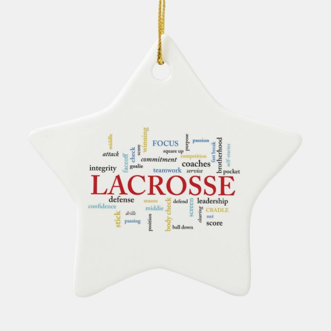 Adorno De Cerámica Personalizar Nombre Lacrosse Coach Gracias Palabra (Frente)