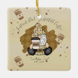 Adorno De Cerámica Personalizar para el padre amante del café   Vinta