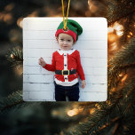 Adorno De Cerámica Personalizar tu propia foto<br><div class="desc">Personalizar este adorno con tu propia foto o diseño. Foto de Becky Nimoy</div>