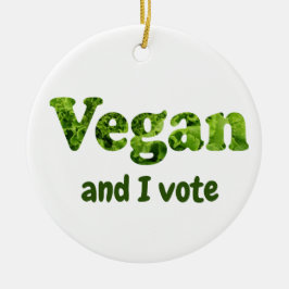 Adorno De Cerámica Personalizar Vegan Activista Voter