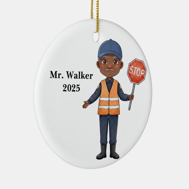 Adorno De Cerámica Personalize School Crossing Guard Ceramic Ornament (Derecha)
