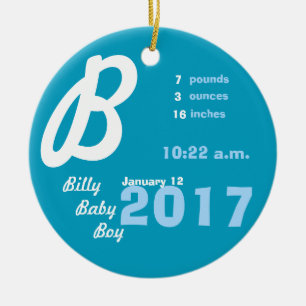 Adorno De Cerámica Personalized Baby Ornament
