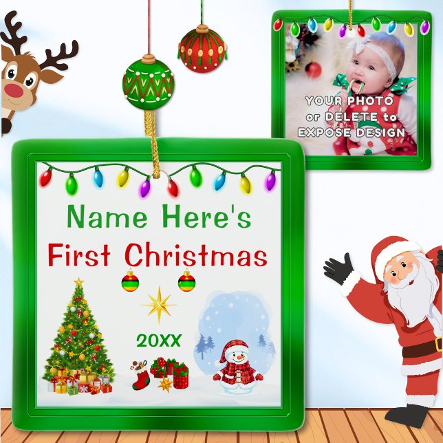 Adorno De Cerámica Personalized Baby Ornaments First Christmas (Baby's First Christmas Ornament. What to get an infant for Christmas. Personalized Newborn Ornaments)