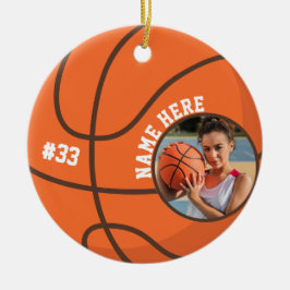 Adorno De Cerámica Personalized Basketball Ornaments Christmas Player