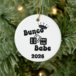Adorno De Cerámica Personalized Bunco Babe Ornament