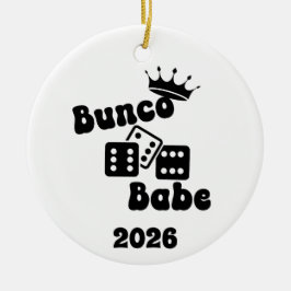 Adorno De Cerámica Personalized Bunco Babe Ornament