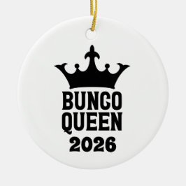 Adorno De Cerámica Personalized Bunco Queen Ornament