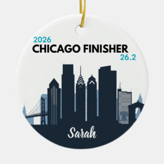 Adorno De Cerámica Personalized Chicago Marathon Unique Running Gift