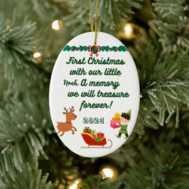 Adorno De Cerámica Personalized Christmas Ornament