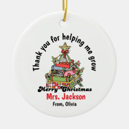 Adorno De Cerámica Personalized Christmas Ornament for Teacher