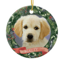 Personalized Christmas Pet Photo Wreath