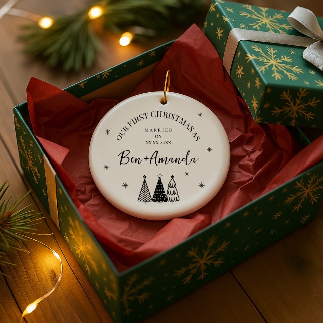 Adorno De Cerámica Personalized Couple Photo and Text (Subido por el creador)