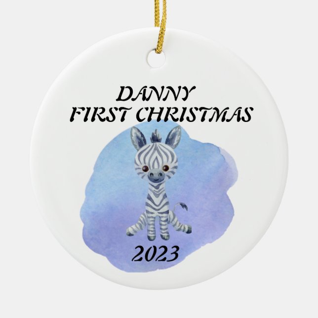 Adorno De Cerámica Personalized Family Christmas Ornament (Frente)
