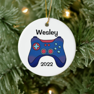 Adorno De Cerámica Personalized Gamer Ornament