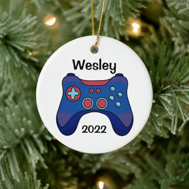 Adorno De Cerámica Personalized Gamer Ornament (Árbol)