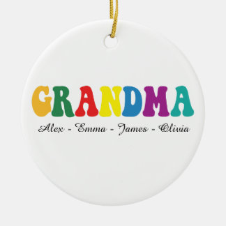 Adorno De Cerámica Personalized Grandma Gift with Grandkids’ Names