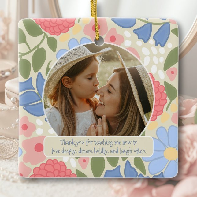 Adorno De Cerámica Personalized Mother-Daughter Keepsake Ornament  (Mother-Daughter Keepsake Ornament Gift)