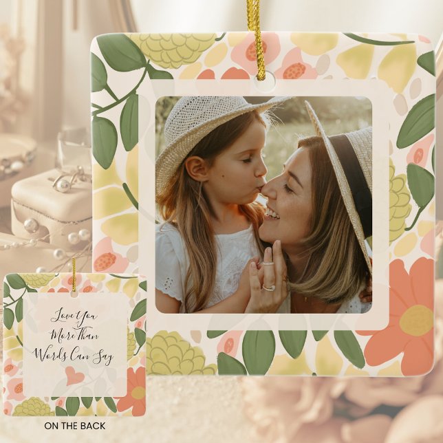 Adorno De Cerámica Personalized Mother-Daughter Ornament  (Personalized Mother Daughter Ornament Gift)