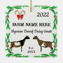 Personalized Nigerian Dwarf Dairy Goat Christmas 