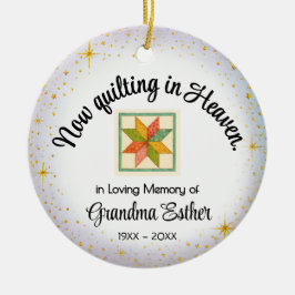 Adorno De Cerámica Personalized Ornament | Quilter "In Memory"