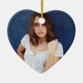 Adorno De Cerámica Personalized Ornament with Photo & Custom Message