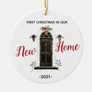 Adorno De Cerámica Personalized Our New Home Christmas ornament