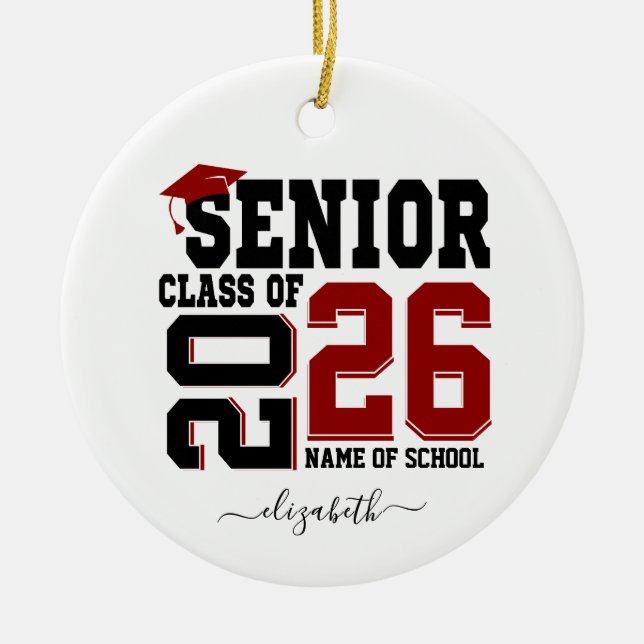 Adorno De Cerámica Personalized Photo Senior Year Graduation  (Frente)