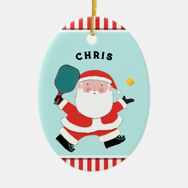 Adorno De Cerámica Personalized Pickleball Keepsake (Frente)