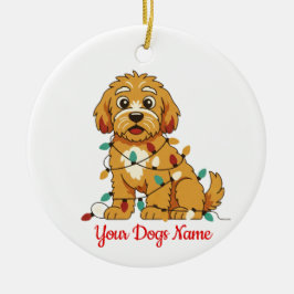Adorno De Cerámica Personalized Puppy Christmas Ornament