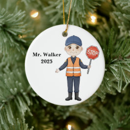 Adorno De Cerámica Personalized School Crossing Guard