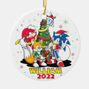 Adorno De Cerámica Personalized Sonic Ornament, Christmas 2022
