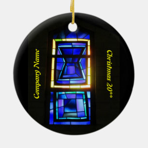 Adorno De Cerámica Personalized Stained Glass Window Ornament