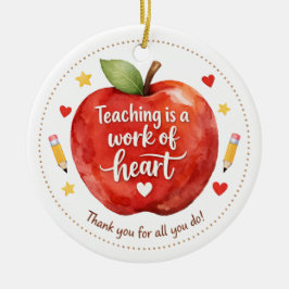 Adorno De Cerámica Personalized Teacher Appreciation Ornament