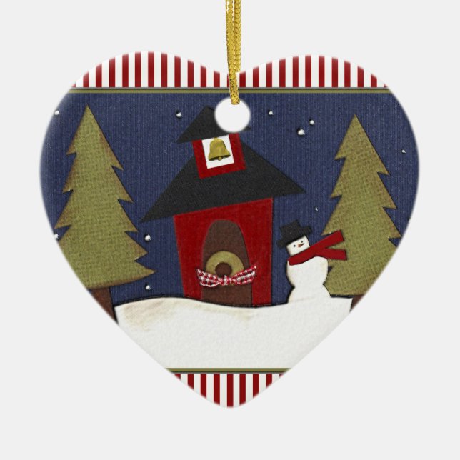 Adorno De Cerámica Personalized Teacher Holiday Gift (Frente)