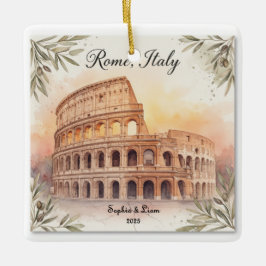 Adorno De Cerámica Personalized Travel Honeymoon or Vacation Keepsake