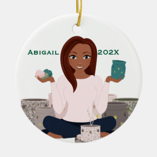 Adorno De Cerámica Personalized Wax Warmer Woman Ceramic Ornament