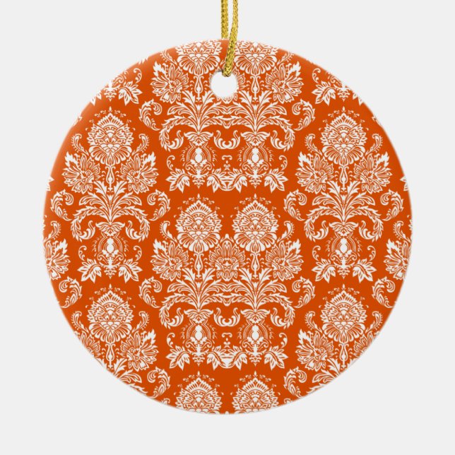 Adorno De Cerámica Perssimon Victorian Damask (Frente)