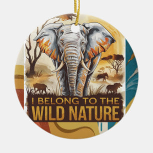 Adorno De Cerámica Pertenezco A Los Amantes De Los Elefantes Naturale