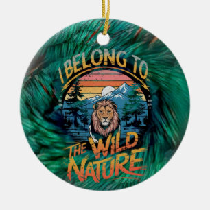 Adorno De Cerámica Pertenezco A Un León Salvaje Y Cautivador