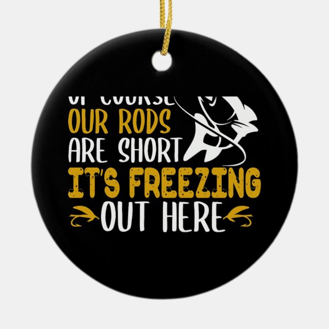 Adorno De Cerámica Pesca de hielo al aire libre (Frente)