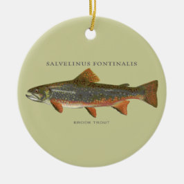 Adorno De Cerámica Pesca de la trucha de arroyo