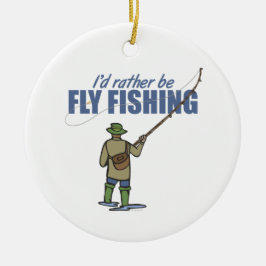 Adorno De Cerámica Pesca de mosca en aguas marinas