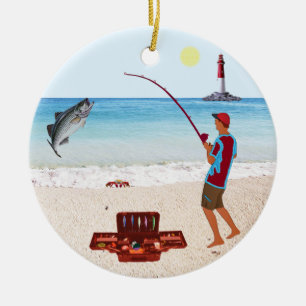 Adorno De Cerámica Pesca de resaca