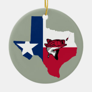 Adorno De Cerámica Pesca de Texas