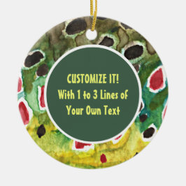 Adorno De Cerámica Pesca de trucha